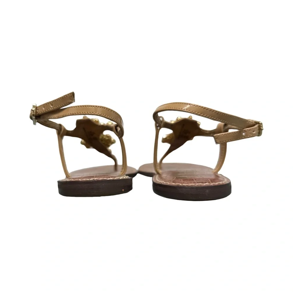 Sam Edelman “Grayson” Jeweled Rhinestones Flat Thong Gladiator Sandals 10.5 - Picture 4 of 13